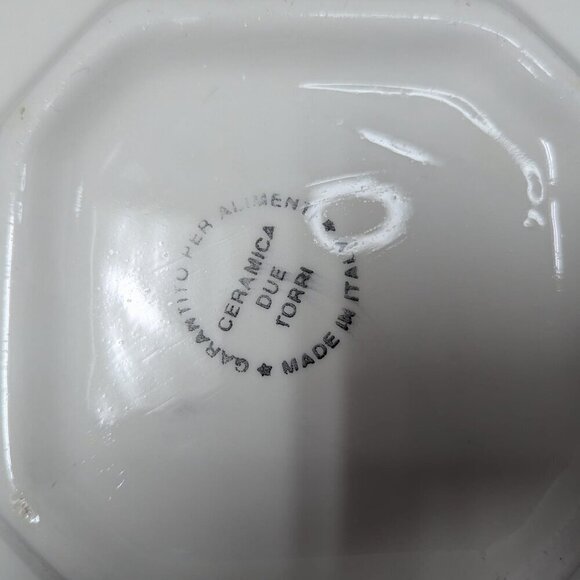 Due Torri Italy Ceramic Serving Plate Platter Rectangular 11" Vintage Ceramics - Picture 5 of 6